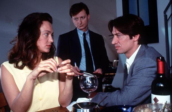 Bild 1 von 7: Im Bild (v.li.): Oana Solomonescu (Karin Friedel), Heinz Weixelbraun (Christian Böck), Tobias Moretti (Richie Moser).