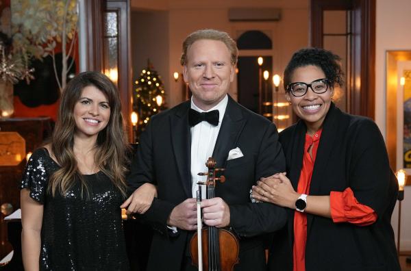 Bild 1 von 10: Pianistin Sylvia Thereza (li.) und Sopranistin Golda Schultz (re.) mit Daniel Hope (Mi.)