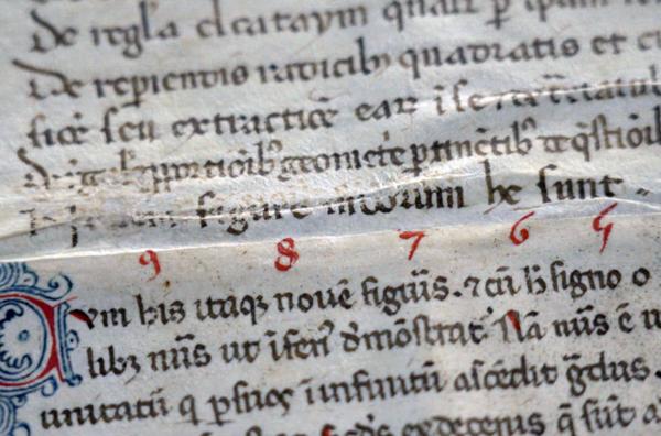 Bild 1 von 2: Auszug aus dem weltberühmten Rechenbuch Liber Abaci (1202): In diesem Werk veröffentlichte der italienische Mathematiker Leonardo Fibonacci Erkenntnisse, die er durch Reisen erworben hatte, und verband sie mit eigenen Überlegungen.