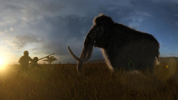 Bild 1 von 12: Um ein Mammut zu erlegen, taten sich mehrere Jäger zusammen.