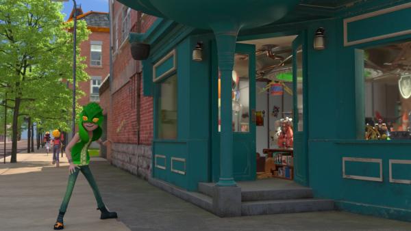 Bild 1 von 4: Der berüchtigte Spielzeugdieb schlägt in Onkel Andrés Laden zu! Er hat es auf eine wertvolle Figur in Onkel Andrés Laden abgesehen.