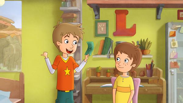 Bild 1 von 7: Luis weiß genau, was er sich von seinem großen Fund kaufen möchte.© ZDF/Akkord Film/Bastei Lübbe AG - Honorarfreie Verwendung gemäß AGB im redaktionellen Zusammenhang mit genannter Sendung bei Nennung \