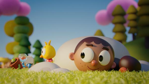 Bild 1 von 2: Alex (r.) ist ein bisschen schusselig. Heute hat sie schon wieder die Konzertkarten verlegt. Gemeinsam mit Karla (2.v.r.), Toast (M.), Goldie (2.v.l.) und Heinz (l.) macht sie sich auf die Suche.