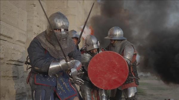Bild 1 von 5: Sturm auf das Burgtor - Mit Rammböcken lassen die osmanischen Angreifer die alten Mauern der Festung Konstantinopel erzittern.