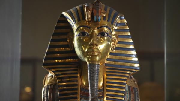 Bild 1 von 8: Die berühmte goldene Totenmaske des Pharao Tutanchamun.