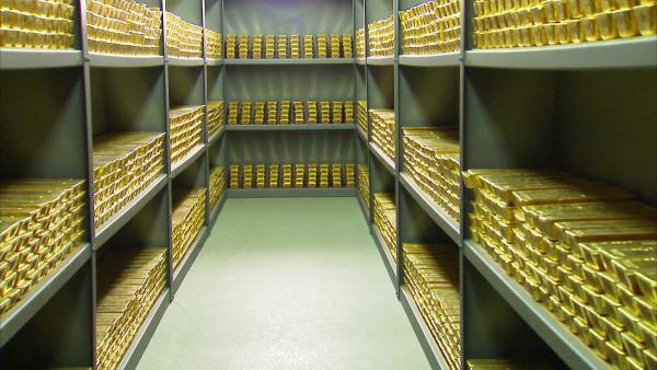 Bild 1 von 2: Deutschlands größter Goldschatz: 1710 Tonnen Gold liegen in der Bundesbank in Frankfurt am Main.
