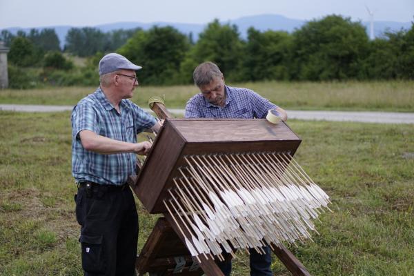 Bild 1 von 5: Die koreanische Hwacha, Abschussrampe für 100 Pfeile.