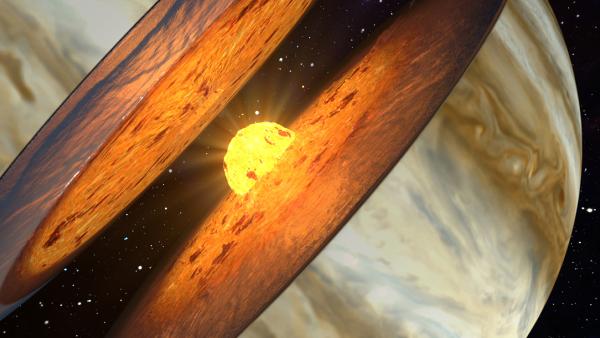 Bild 1 von 1: Die NASA-Raumsonde Juno ermöglicht es den Astronomen herauszufinden, woher Jupiter seine gigantische Energie bezieht.
