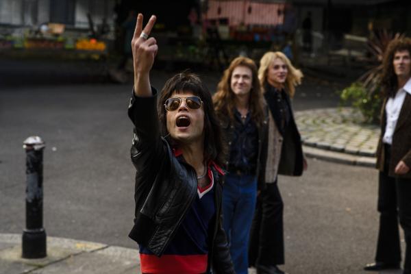 Bild 1 von 16: (v.l.n.r.) Freddie Mercury (Rami Malek); John Deacon (Joseph Mazzello); Roger Taylor (Ben Hardy); Brian May (Gwilym Lee)
