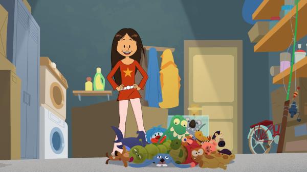 Bild 1 von 3: Wendy wäscht heimlich Marines Kuscheltiere, um sie zu versteigern.