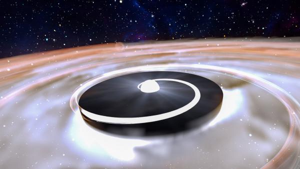 Bild 1 von 3: Die Allgemeine Relativitätstheorie Albert Einsteins lässt den Schluss zu, dass neben Schwarzen auch Weiße Löcher im Universum existieren.
