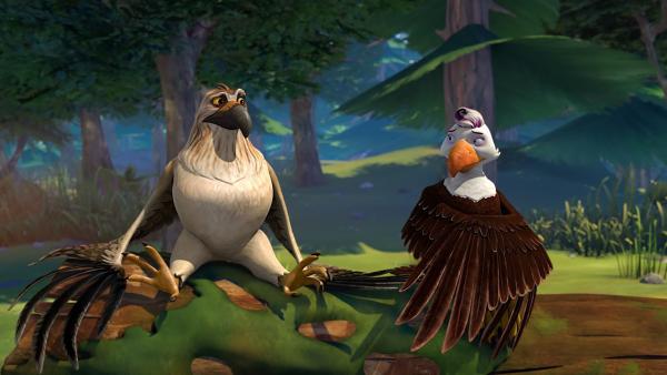 Bild 1 von 7: Gorgo weiß nicht so recht, worüber er mit der Adlerdame sprechen soll.