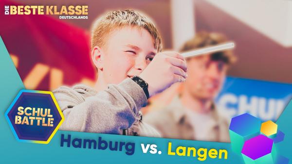 Bild 1 von 1: Schulbattle mit der Klasse 6a vom Margareta-Rothe-Gymnasium aus Hamburg und der Klasse 6F von der Dreieichschule aus Langen.
