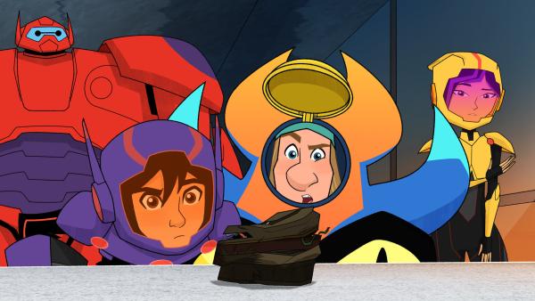 Bild 1 von 32: Der Neue an der renommierten Technik-Hochschule von San Fransokyo zu sein, übt großen Druck auf Hiro aus. Aber damit nicht genug. Denn außerhalb des Campus wird es jetzt erst so richtig spannend. Gemeinsam mit ihren Freunden Wasabi, Honey Lemon, Go Go und Fred bilden Hiro und Baymax das legendäre Superhelden-Team \