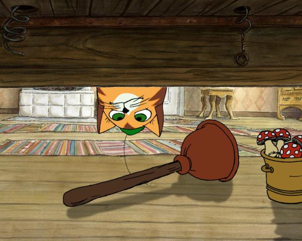 Bild 1 von 5: Auch unter dem Bett findet Findus kein Mehl für seine Geburtstagspfannkuchentorte.