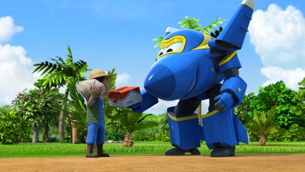 Bild 1 von 5: Auch Jerome darf mal ein Paket ausliefern. Es geht nach Thailand.© KiKA/FunnyFlux/QianQi/EBS/CJ E&M - Honorarfreie Verwendung gemäß AGB im redaktionellen Zusammenhang mit genannter Sendung bei Nennung \