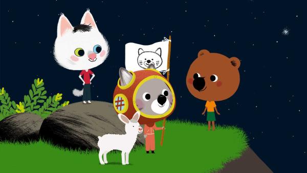 Bild 1 von 8: Ihr türkischer Freund Kedi verspricht Mouk und Chavapa eine Reise zum Mond.