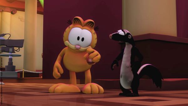 Bild 1 von 3: Garfield hat das Stinktier für einen Schönheitswettbewerb für Haustiere angemeldet.