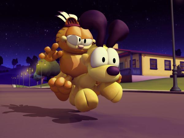 Bild 1 von 2: Garfield hat natürlich nichts besseres im Sinn, als die Eisverkäuferin zu ärgern.