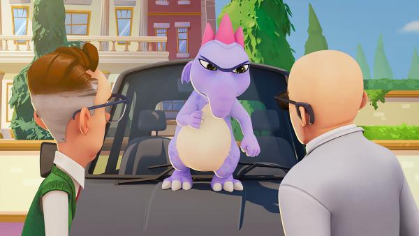 Bild 1 von 2: Die Dinos stellen Bilko und Nüessli auf deren Flucht.