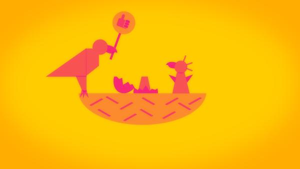 Bild 1 von 1: Schreiadler mit Küken im Nest.