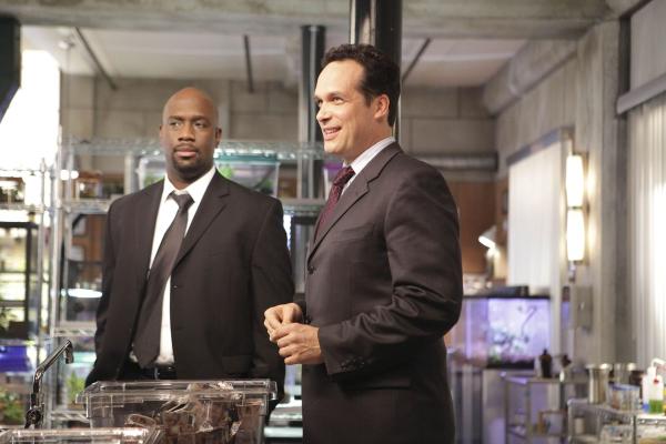 Bild 1 von 9: Mr. White (Richard T. Jones, l.); Andrew Hacker (Diedrich Bader, r.)