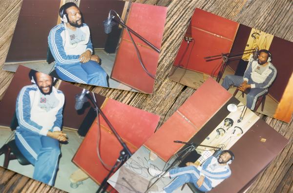 Bild 1 von 3: Soul-Ikone Marvin Gaye 1981 bei Aufnahmen im Studio Katy in Belgien