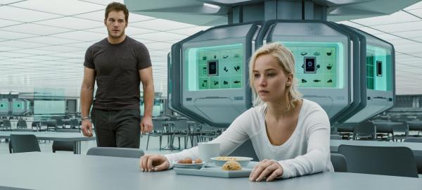 Bild 1 von 8: Jim Preston (Chris Pratt, l.); Aurora Lane (Jennifer Lawrence, r.)