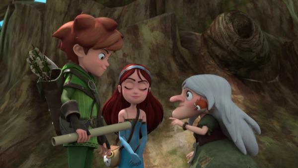 Bild 1 von 4: Robin bekommt die einzige Karte vom Sherwood Forest.