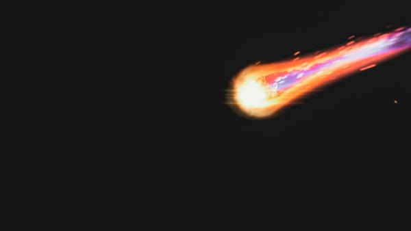 Bild 1 von 3: Mit 26 000 Stundenkilometer pro Stunde rast der Asteroid Apophis durch das All und hat die Erde schon einmal nur knapp verfehlt.