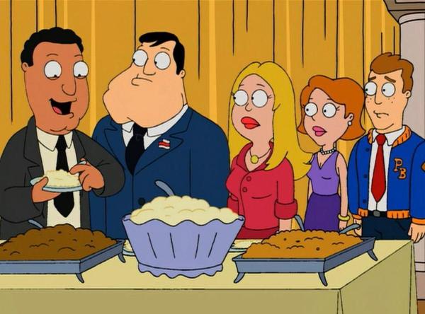 Bild 1 von 4: Stan Smith (Mitte links); Francine Smith (Mitte)