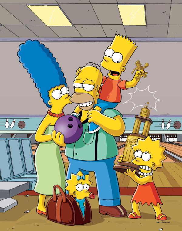 Bild 1 von 11: (29. Staffel) - (v.l.n.r.) Marge; Maggie; Homer; Bart; Lisa