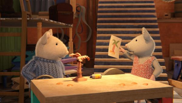 Bild 1 von 2: Sam (links) und Julia (rechts) basteln Geschenke für ihre Mütter.© ZDF/Cielo Films/Caribara Production/SuperswissRed/M.A.R.K.13/ZDF Studios GmbH - Honorarfreie Verwendung gemäß AGB im redaktionellen Zusammenhang mit genannter Sendung bei Nennung \