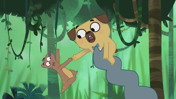 Bild 1 von 4: Henri und Puck retten Janine aus einer gefährlichen Lage.