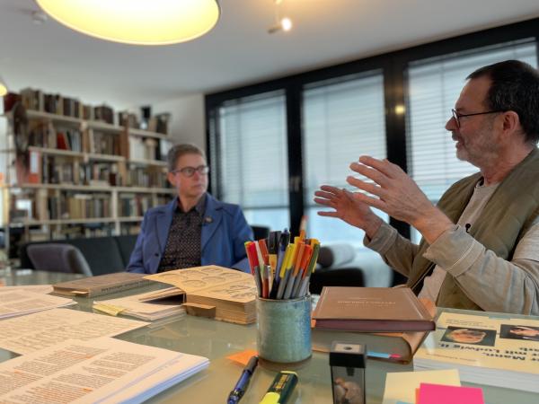 Bild 1 von 10: Art historian, Professor Christine Tauber and psychiatrist, Professor Hans Förstl converse about the mental state of King Ludwig II.