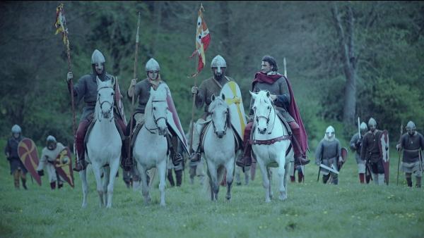 Bild 1 von 5: Im Bild: Der junge Herzog muss sich auch gegen Aufständische normannische Barone behaupten, die sich gegen Wilhelm erheben. Er festigt seine Macht.