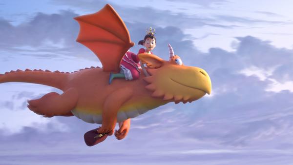 Bild 1 von 4: Ohne Furcht und Tadel schwingen sich Zogg und Perle in die Lüfte - die \