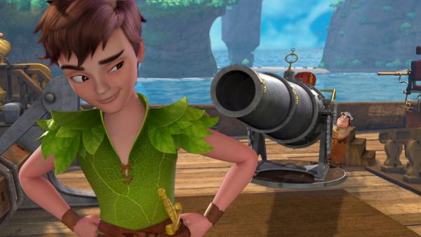 Bild 1 von 4: Peter Pan hat eine Idee, was sie mit der neuen Kanone der Piraten anstellen könnten.