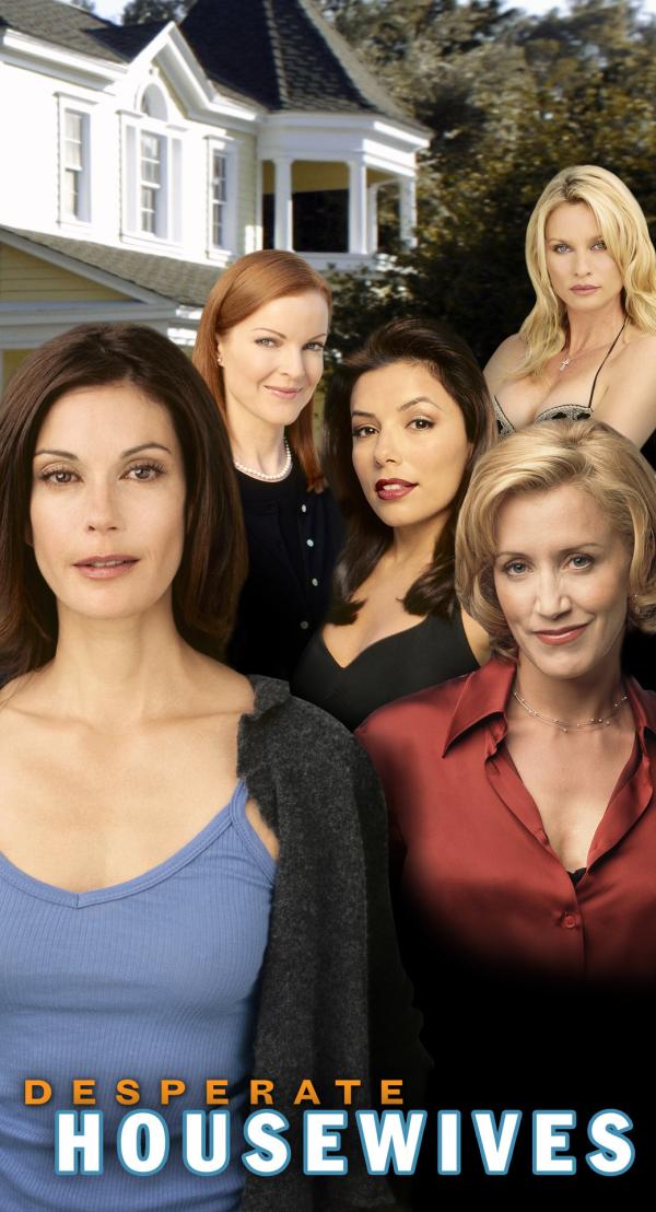 Bild 1 von 25: (1. Staffel) - Die 'Holy Family' ist keineswegs eine Keimzelle von Moral und Anstand, sondern ein Hort des Lasters und der Verzweiflung: Edie Britt (Nicollette Sheridan, hinten r.), Lynette Scavo (Felicity Huffman, vorne r.), Bree Van De Kamp (Marcia Cross, hinten l.), Gabrielle Solis (Eva Longoria, M.) und Susan Mayer (Teri Hatcher, vorne l.) ...