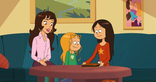 Bild 1 von 3: Mama zeigt Marine und Wendy ein altes Fotoalbum.