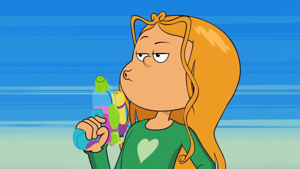 Bild 1 von 5: Nadel und Faden? Nein, für ihr Modedesign braucht Marine eine Farbpistole.