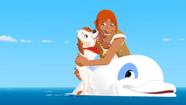 Bild 1 von 5: Jack ist überglücklich. Zoom hat ihn aus dem Meer gerettet und nun hat er auch seinen neuen kleinen Hund Jackpot wieder.