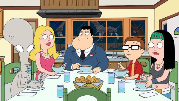 Bild 1 von 8: (v.l.n.r.) Roger; Francine Smith; Stan Smith; Steve Smith; Hayley Smith