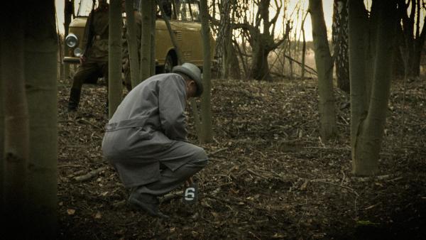 Bild 1 von 3: Ein Team von Kriminaltechnikern sichern den Tatort.