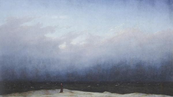 Bild 1 von 12: Im Bild: Der Mönch am Meer, Gemälde von Caspar David Friedrich.