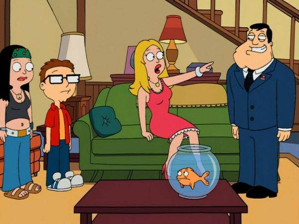 Bild 1 von 6: (im Uhrzeigersinn) Hayley Smith; Steve Smith; Francine Smith; Stan Smith; Klaus