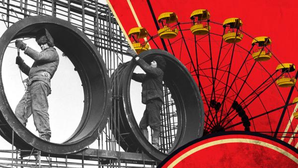 Bild 1 von 9: Im Februar 1970 beginnen die Bauarbeiten für das sowjetische Atomprojekt Tschernobyl. In der benachbarten Atomstadt Prypjat werden rund 50.000 Menschen wohnen.