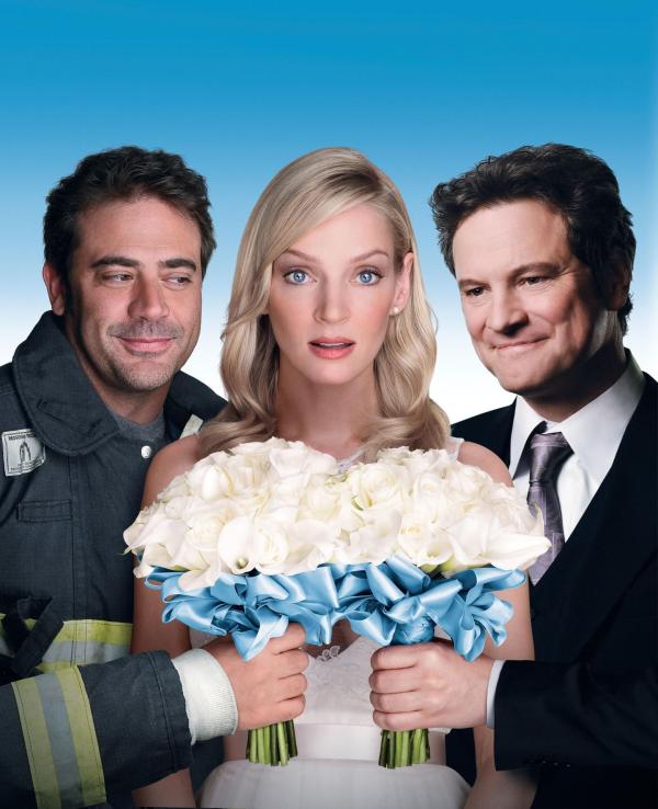 Bild 1 von 8: Zufällig verheiratet: Emma (Uma Thurman, M.), Patrick (Jeffrey Dean Morgan, l.) und Richard (Colin Firth, r.) ...