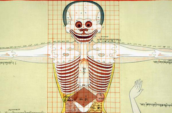 Bild 1 von 7: Historische Darstellung im Lehrbuch für tibetische Medizin