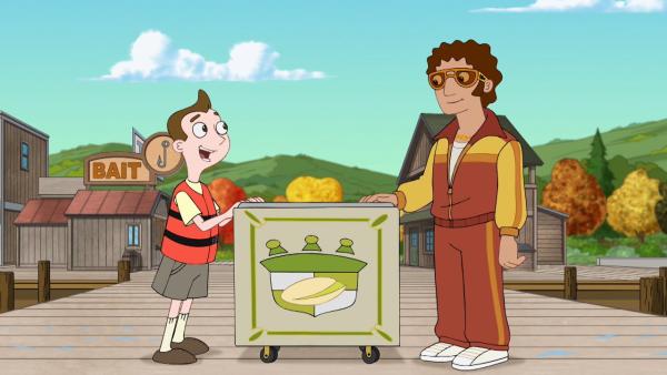 Bild 1 von 20: Die Vertretungslehrerin: Nach einer lebensverändernden Erfahrung mit Milo Murphys Gesetz findet ein ausgelaugter Vertretungslehrer zurück zu seiner Liebe zum Unterrichten.  Auszeit: Die Zeitreise-Agenten aus der Zukunft Cavendish und Dakota erfahren, dass sie für nutzlose, unbedeutende Angestellte gehalten werden. Dennoch schwören sie, ihren Boss zu beeindrucken.